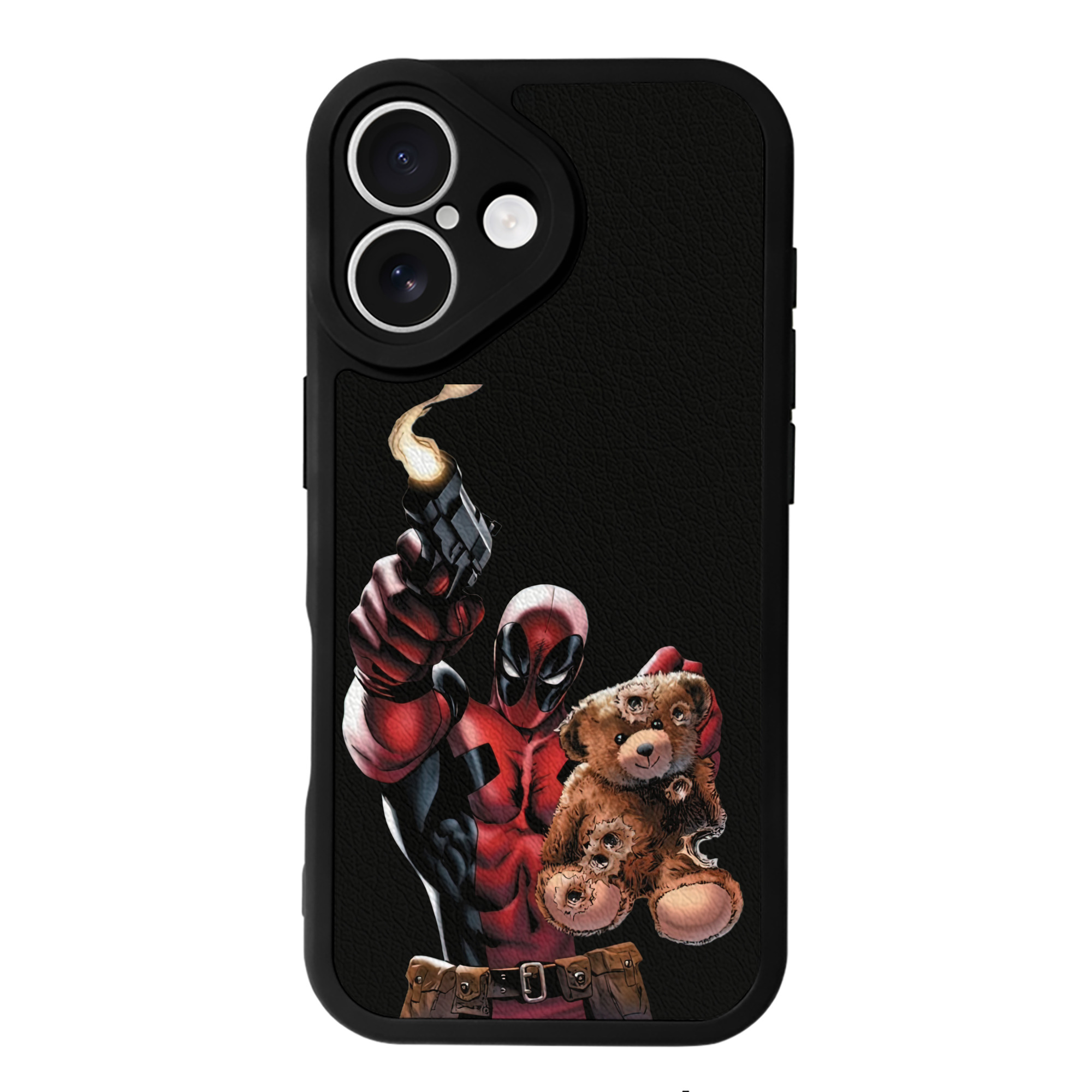 （画像用） Deadpool デッドプール 【iPhone 16シリーズ対応】シリコンスマホケース（レザー調） 材質：シリコン